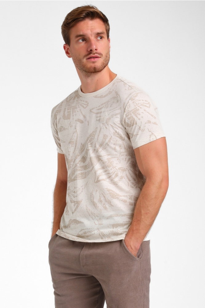 ALLOVER PRINT T SHIRT 155911 SAND
